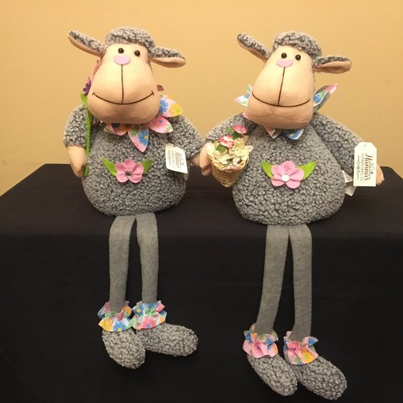 2 Hannas Handiworks Grey Spring Sheep New With Tags - Picture 1 of 12